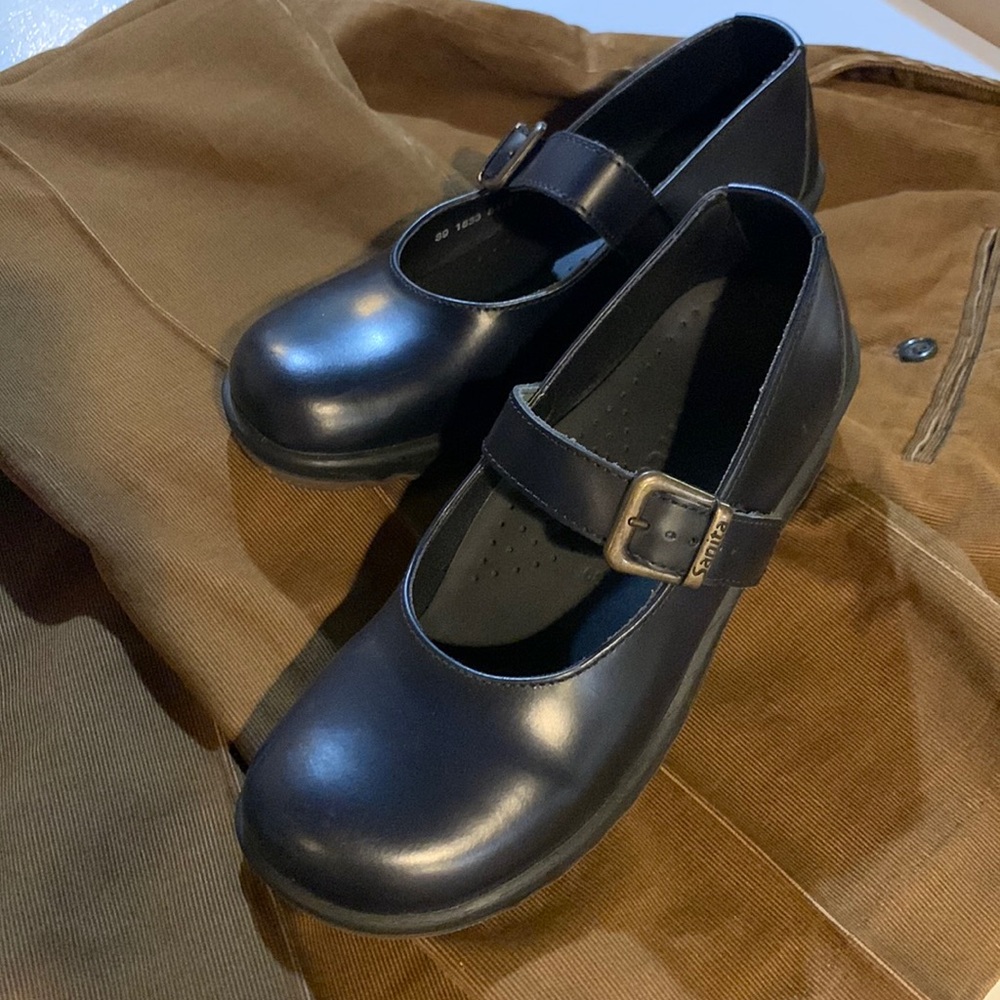 New in box sanita black shoes